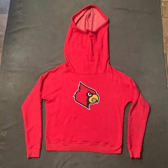 Louisville Cardinals Adult Red Pullover Hoodie Colosseum Size XL - Picture 2 of 10